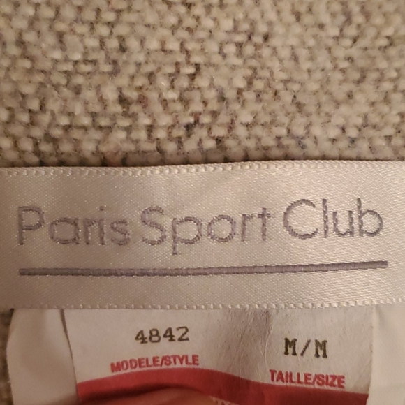 Vntg Paris Sport Club Wool Blend Sweater Jacket - Picture 10 of 11
